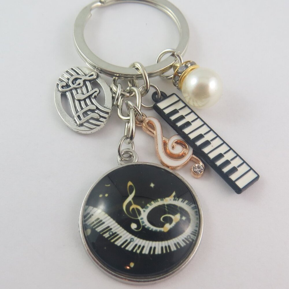 Music Keychain Music Lover Key Chain Music Lovers Gift Singer Key Ring Musician